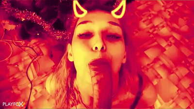 Devilish hottie gets fucked really good and gets cum on her ass